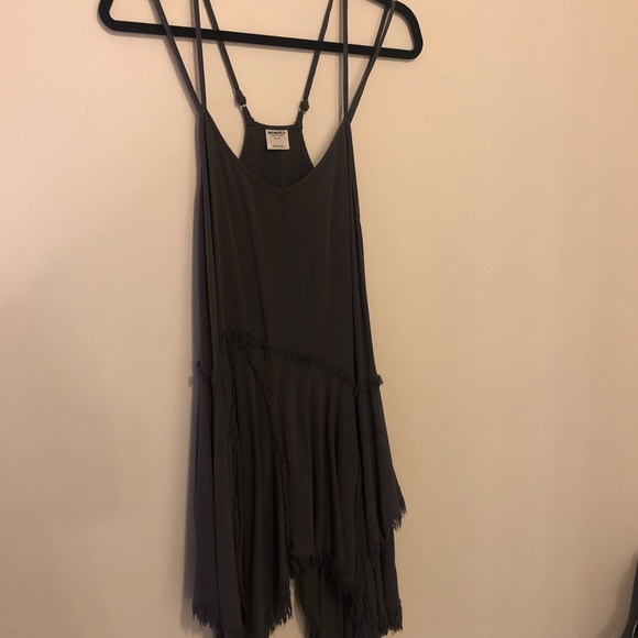 Free people charcoal grey witchy slip - Picture 3 of 8
